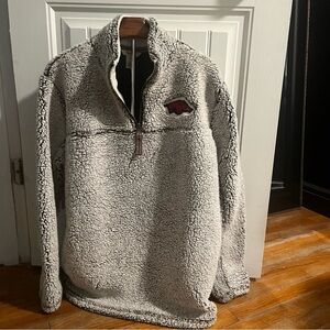 Pressbox Gray Sherpa Pullover